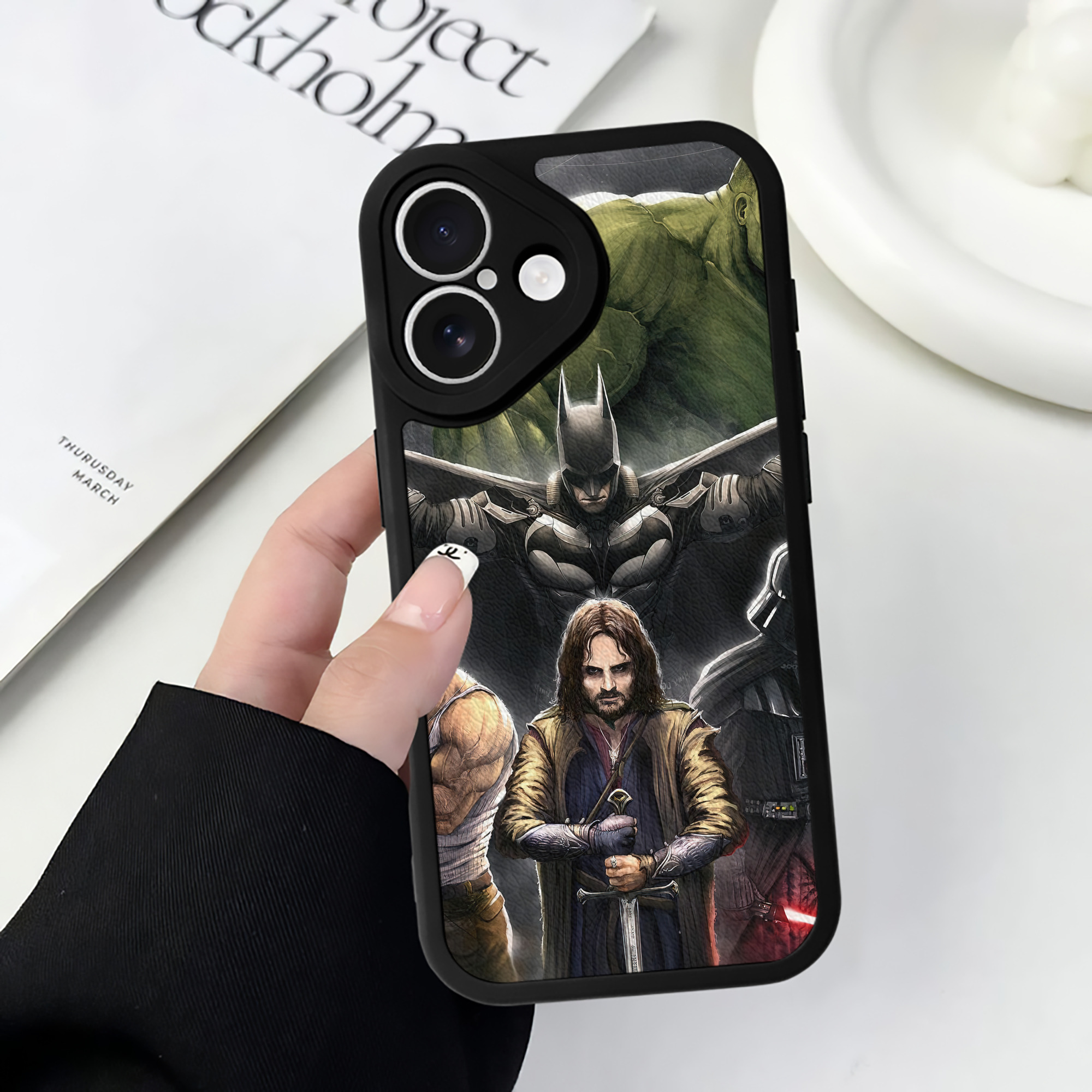 （画像用） スター・ウォーズ Star Wars 【iPhone 16シリーズ対応】シリコンスマホケース（レザー調） 材質：シリコン
